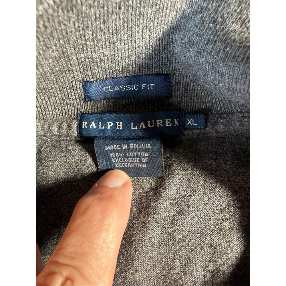 Polo Ralph Lauren Boy’s Dark Grey Short Sleeve Polo L Shirt Classic Fit Cotton